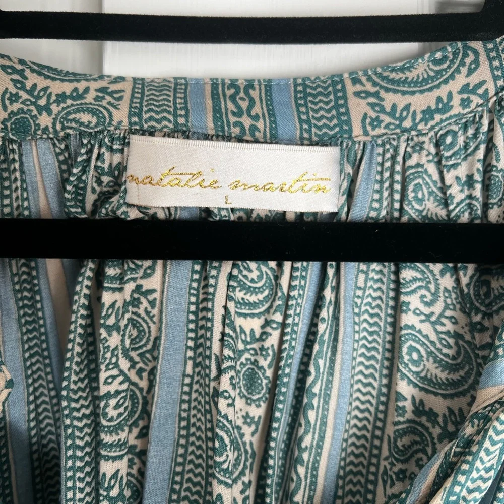 Natalie Martin Remy Paisley Striped Blouse, Large - Picture 3 of 6